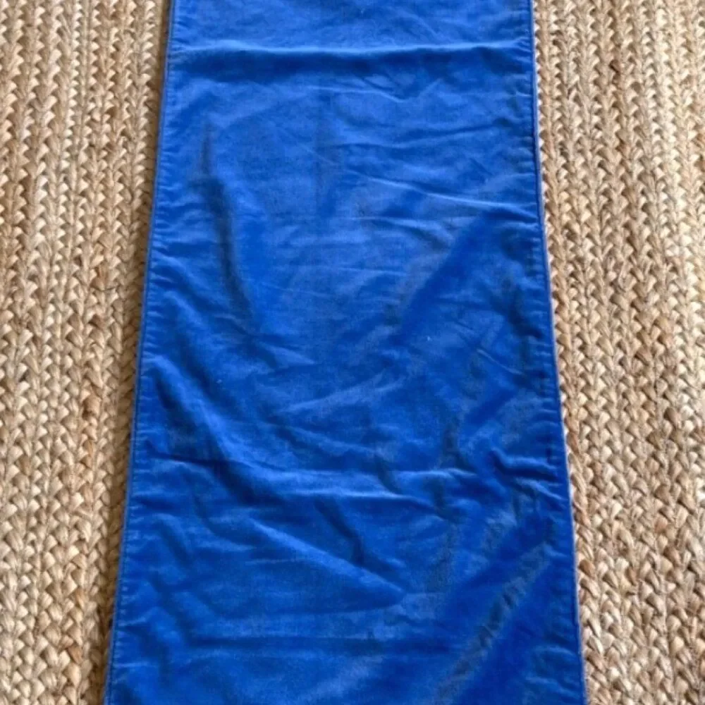 Custom Reversible Blue Velvet Table Runner 14